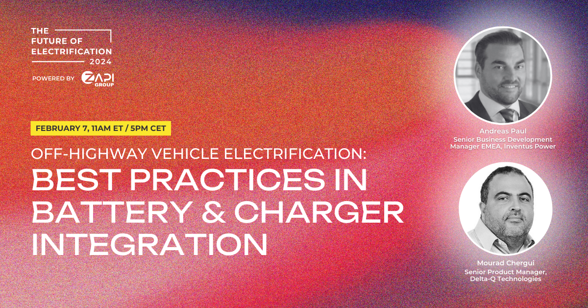 Speaking Event Future of Electrification 2023 Inventus Power